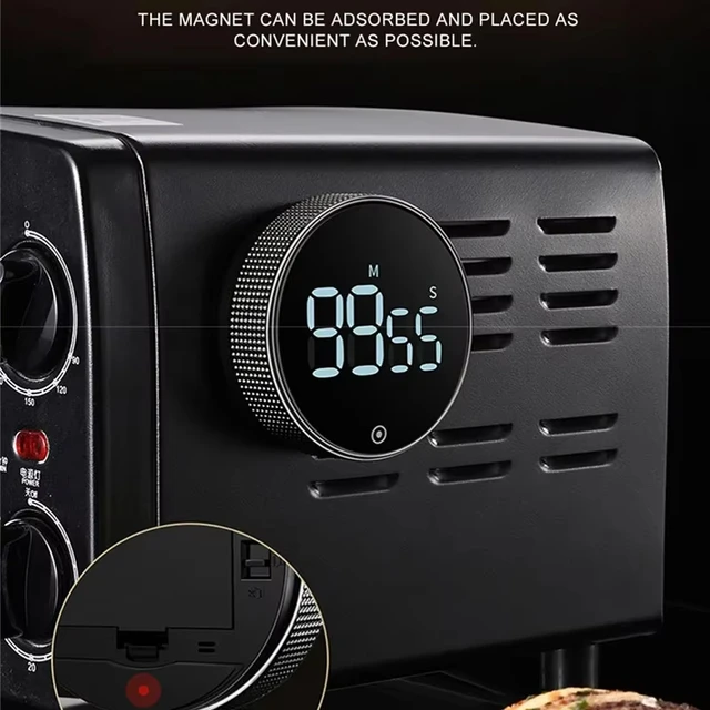 Magnetic Kitchen Timer Digital Timer Manual Countdown Alarm Clock Mechanical Cooking Timer Cooking Shower Study Stopwatch 4