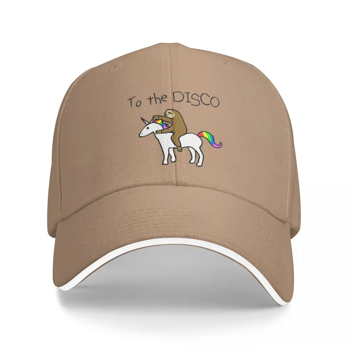 

To The Disco! (Sloth Riding Unicorn) Bucket Hat Baseball Cap Fashion beach winter hat for women Men's