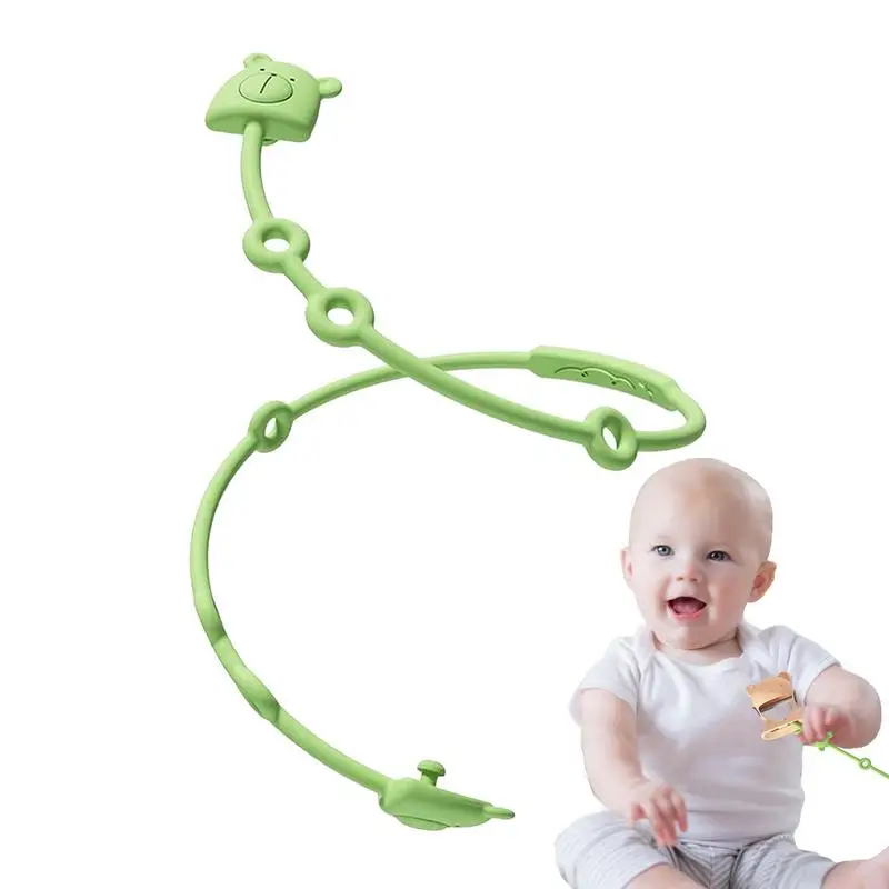 

Silicone Toy Safety Straps Newborn Teething Soother Chew Dummy Chains Adjustable Baby Pacifier Clip Teether Straps