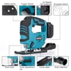 Hormy 18V Brushless Curve Saw 26mm Stroke Multi angle Cutting Saw For Makita 18V Lithium Battery Woodworking Electric Saw 4