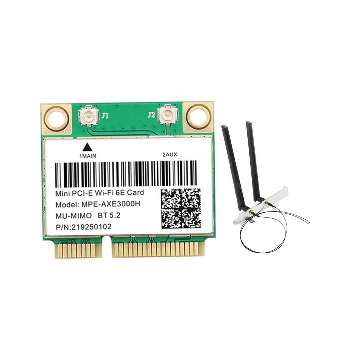 Scheda Wifi Mpe-Axe3000H Con Antenna Wifi 6E 2400Mbps Mini Pci-E Per Scheda Di Rete Wlan Bt 5.2 802.11Ax 2.4G/5G/6Ghz