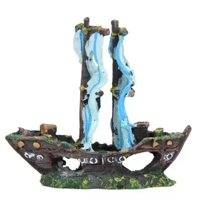 Aquarium decor Fish Tank Decoration Landscape Pirate Ship Wreck Ship Vintage Resin Design Boat Aquarium Accessories Home Decor fish tank ornaments fish tank decorations aquarium ornaments mini landscape ornaments