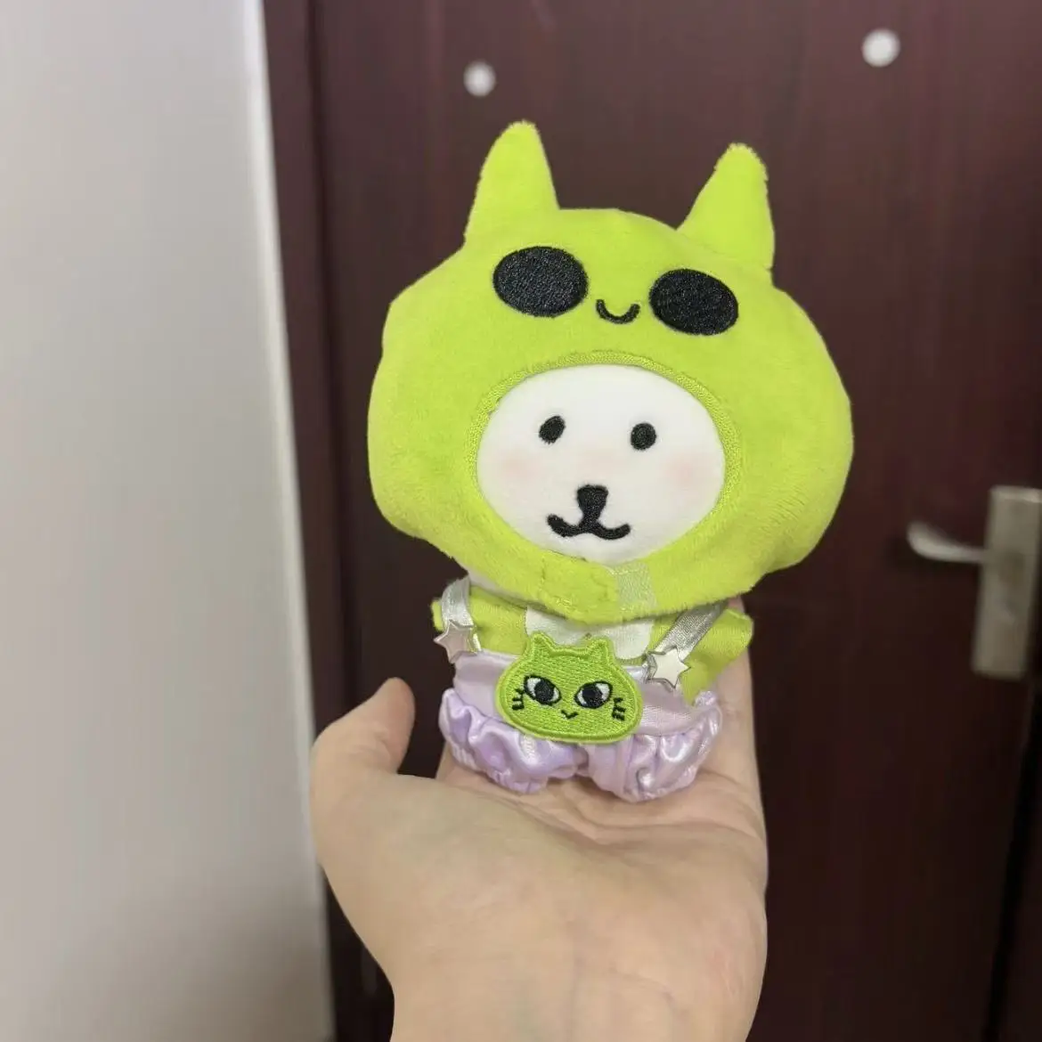 Entzückende 10 cm Baumwolle Puppe 13 cm Selbstentwickelnden Bär "Alien Katze" Kostüm Set Nette Spielzeug Puppe Kleidung zubehör Geschenk Heißer Verkauf – Detail 2