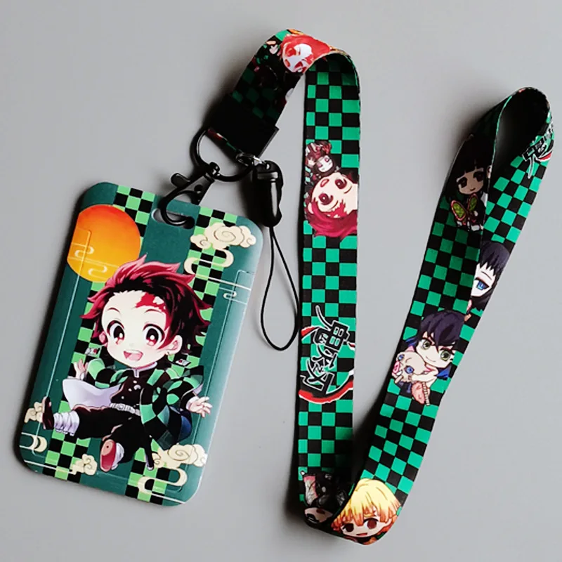 Dämon Slayer Cartoon Kartenhalter Luffy Arbeitskarte Student Kartenhalter Lanyard Handy Lanyard Männer Frauen Mode Peripherie – Detail 11
