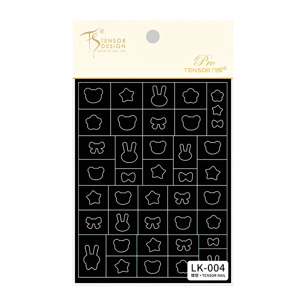 Floral Bloom Nail Art Adhesive Stickers - Abstract Flower Design