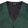 Dark Green Silk Men Vest Tie Elegant Solid Dress Sleeveless Jacket 4PC Hanky Cufflink Paisley Suit Waistcoat Wedding Gift Hi-Tie 2