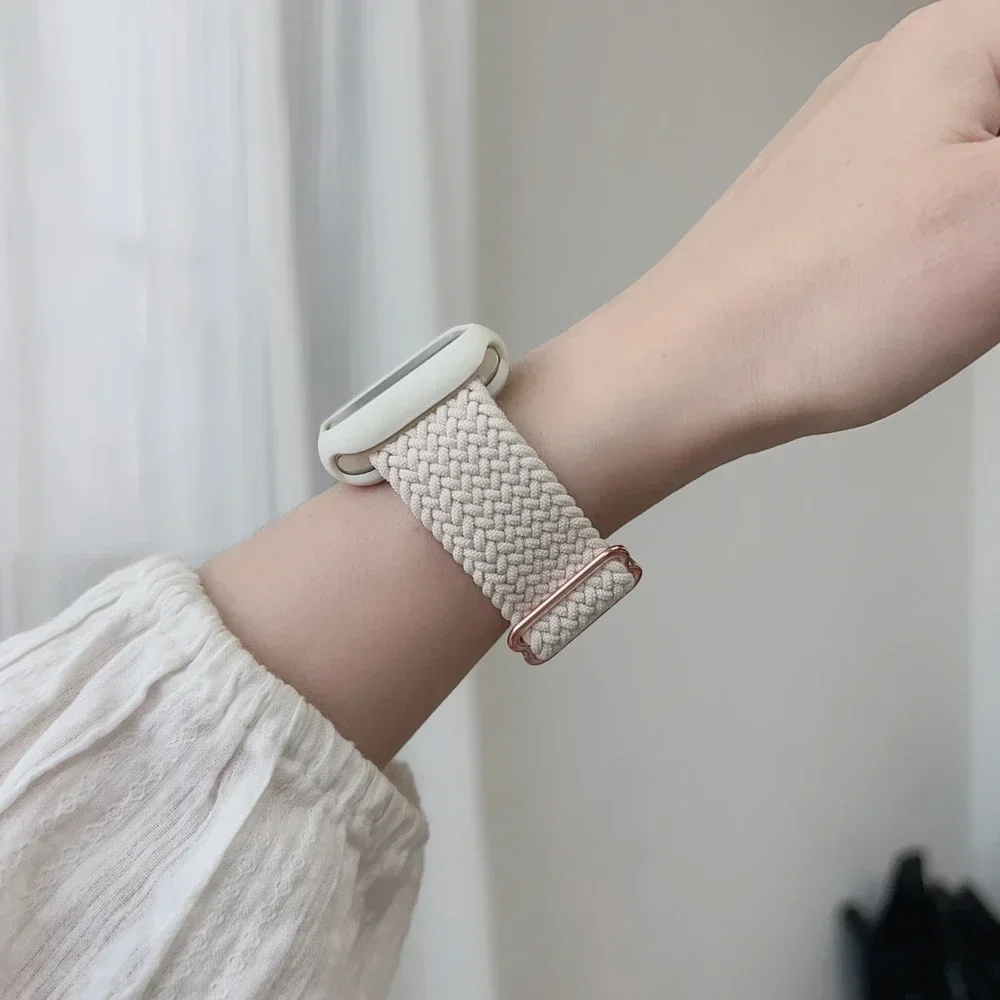 Braided Elastic Nylon Solo Loop Watch Band - Versatile Size Options Bracelet Strap
