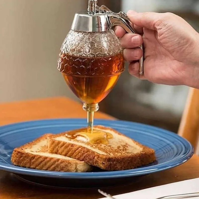 Syrup Extruder Juice Dispenser Bottle Jar Honeypot Honey Syrup Dispenser Press Type Lower Spear Storage Tank Sealed Tank syrup dispenser