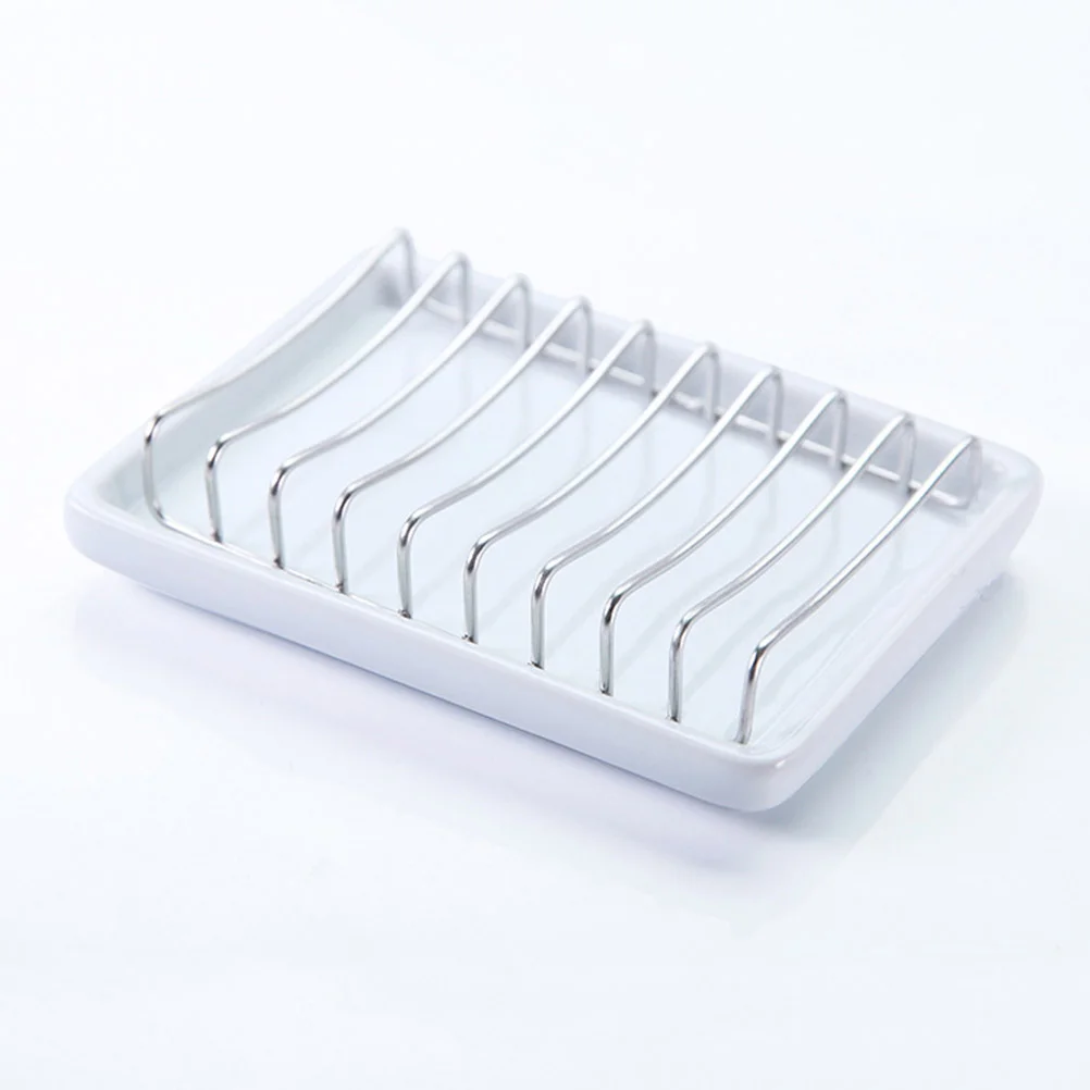 

Stainless Steel Soap Holder Household Soap Tray Soap Draining Dishes Creative Soap Holder for Bathroom Toilet Kitchen