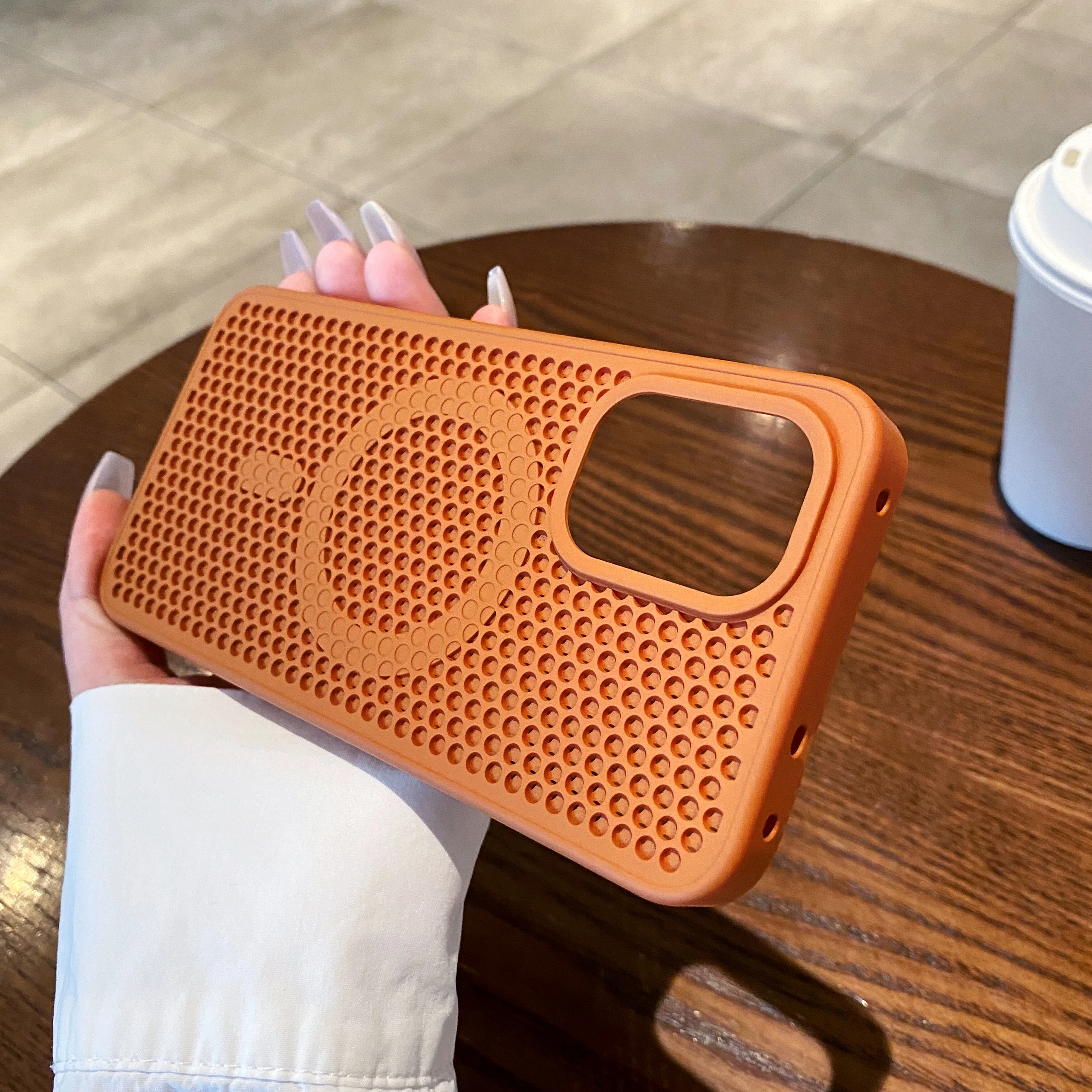 Cooling Breathable Mesh Magnetic Case with Heat Dissipation and Shockproof Hard Cover