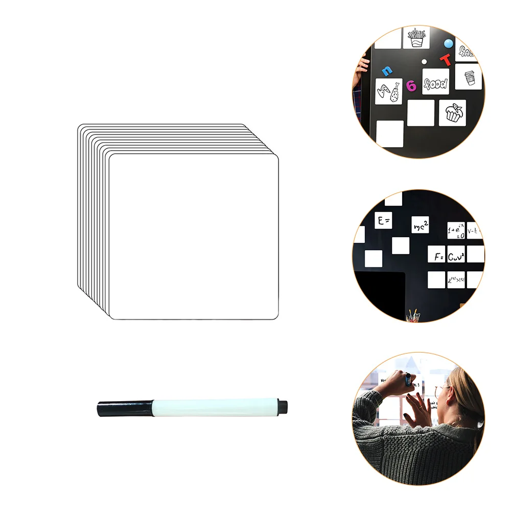 

12 Pcs Repeatedly Erase The Whiteboard DIY Decals Can Move To Do List Labels Mirrors Sticky Notes Pvc Washable Reusable