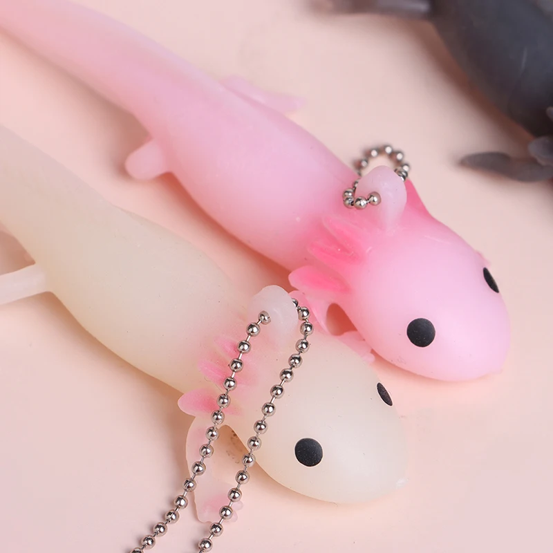 1PC Funny Antistress Squishy Fish Giant Salamande Stress Toy Keychain Funny Squeeze Prank Joke Toys For Girls Gag Gifts