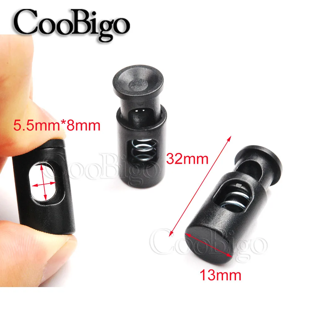 코드 잠금 토글 스토퍼 클립 플라스틱 파라코드 550 로프 랜야드 신발끈 드로스트링 가방, 배낭 의류 DIY 액세서리, 10 개