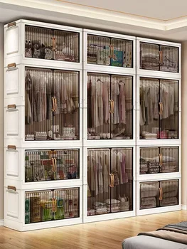 Multifunction Folding Storage Cabinet – Dustproof Closet Organizer 2