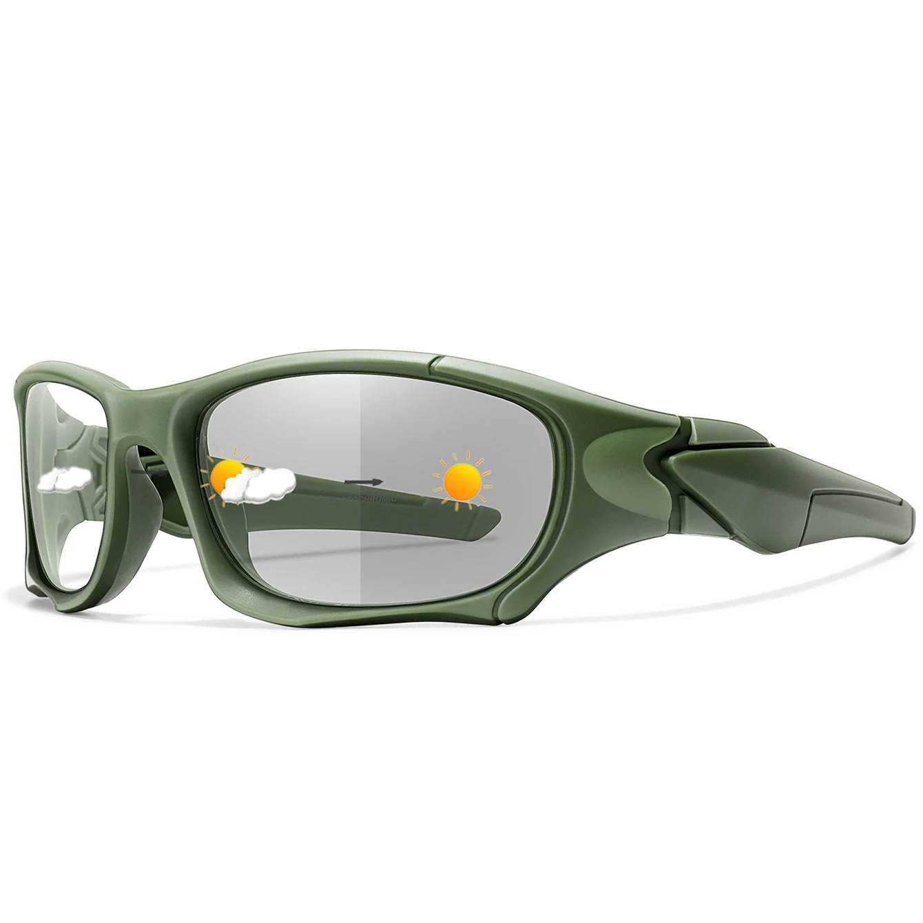 Stylish Photochromic Outdoor Sunglasses - Unisex Windproof Sports Eyewear
