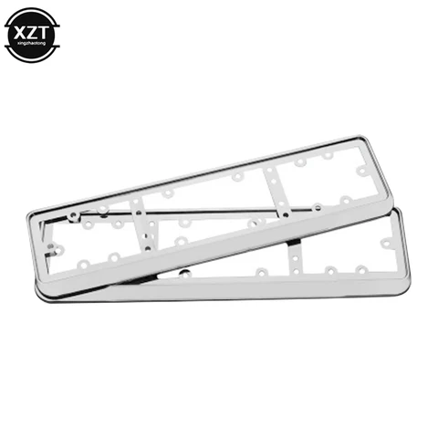 For EU Car License Plate Frame Aluminum Alloy Universal Car License Plate Holder Auto Protective Accessories Decoration