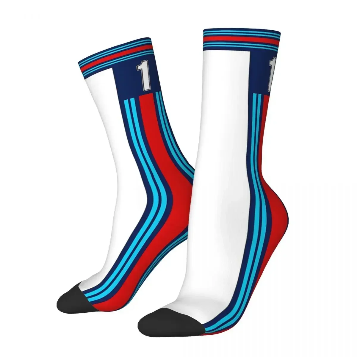 

Martini Racing Livery Socks Harajuku Sweat Absorbing Stockings All Season Long Socks Accessories for Man Woman Birthday Present