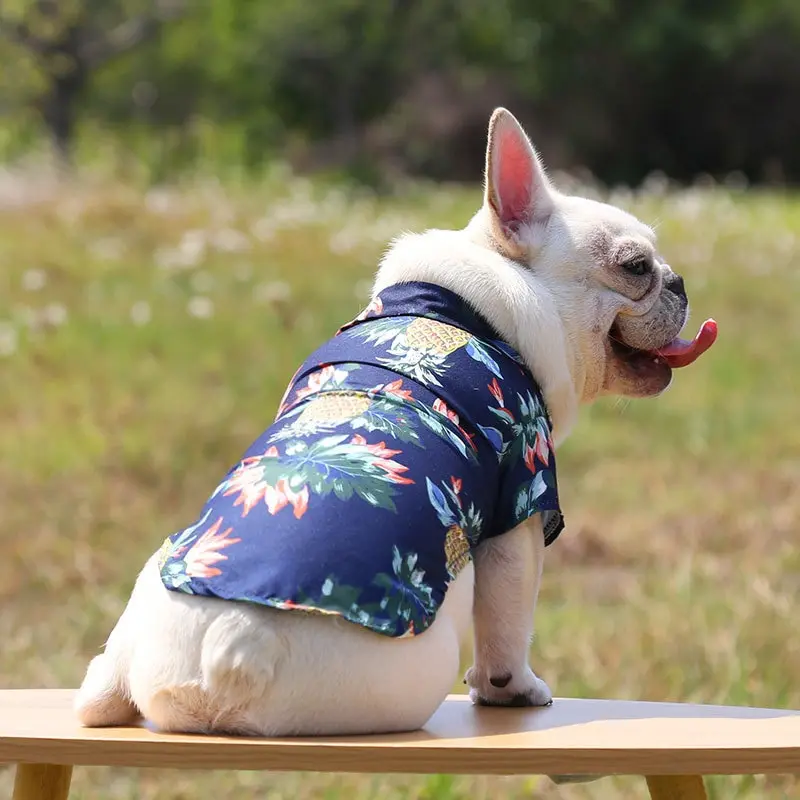 1pc Hawaiian Beach Style Dog T-Shirts Thin Breathable Summer Dog Clothes for Small Dogs Puppy Pet Cat Vest pet dog shirt