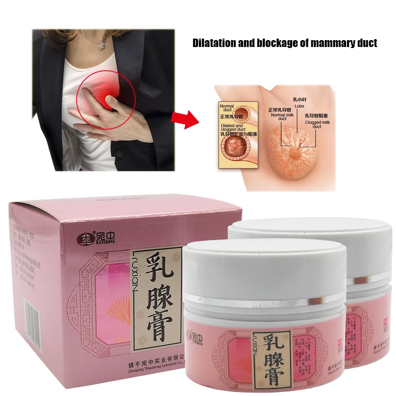 Natural Extract Female Breast Pain Relief Cream Relief Tuberous Mass Breast Dressing Relieve Pain Ointment Body Care