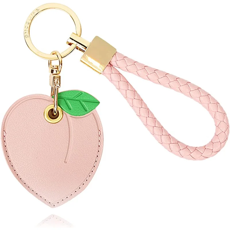 Premium Leather Keychain with Braided Rope - Protective Cover and Anti-Scratch Design