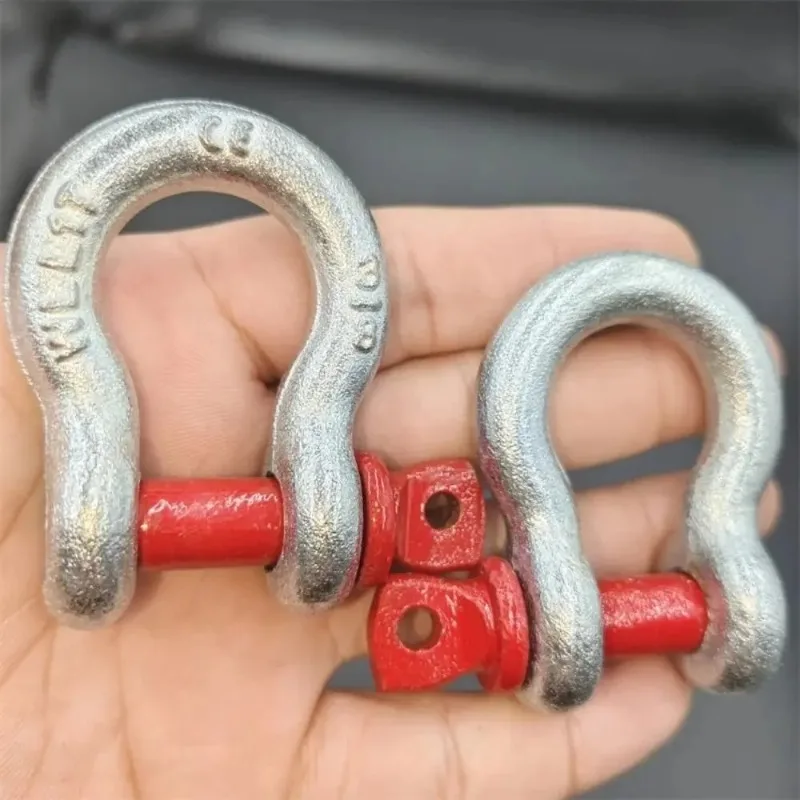 Heavy Duty Forged Carbon Steel D Ring Anchor Shackles - Set of 2
