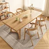 Dining Table Full Of Solid Wood Logs For Eating, Thickened Household Simple Modern Rectangular Table And Chair Combination 1