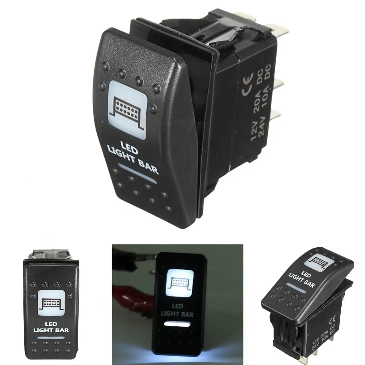 Car Boat Truck Lighted Toggle Switch 12V On-Off Waterproof Toggle Rocker Switch 12V Led Car Boat Switch Lighted