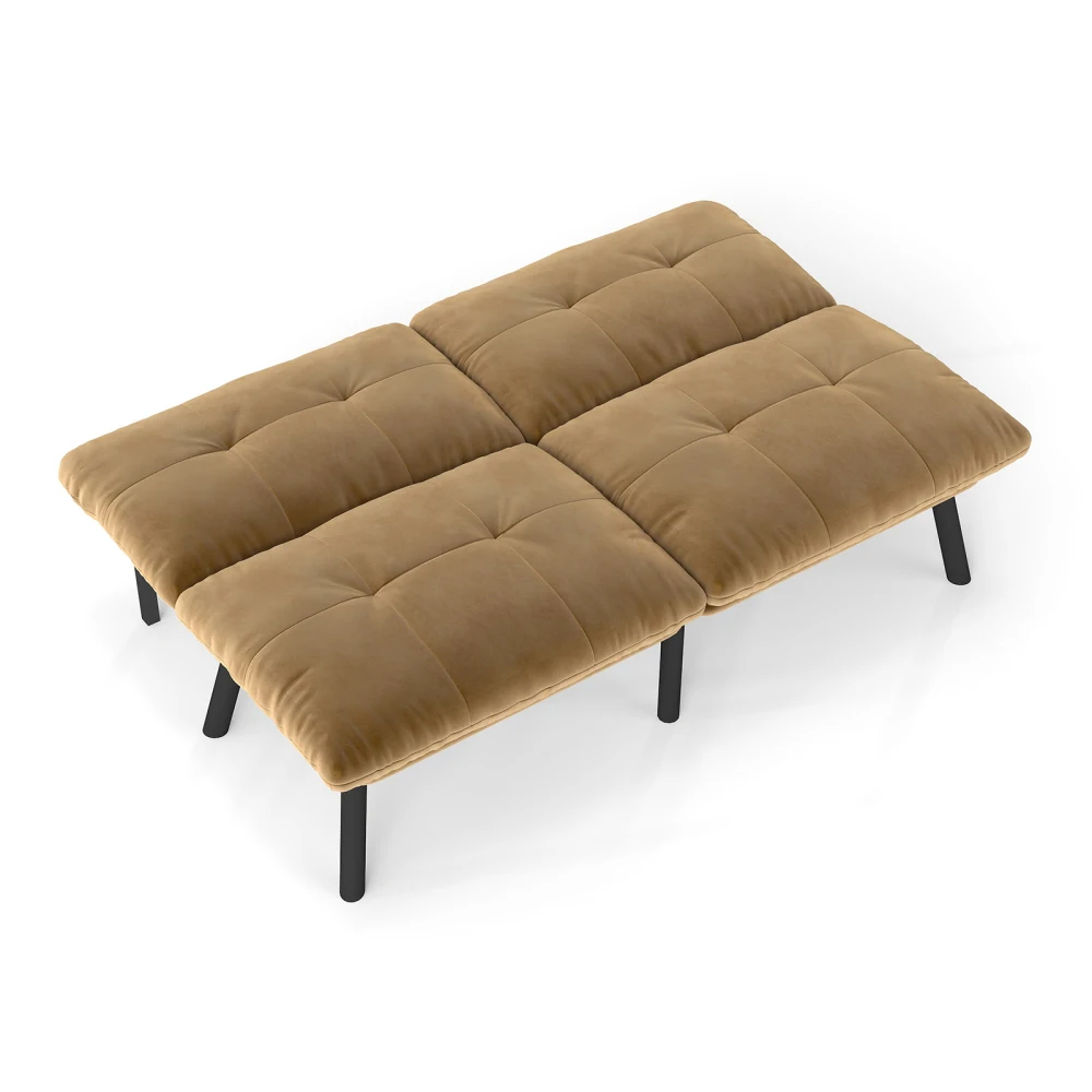 Multifunktionales umwandelbares Schlafsofa – 2-Sitzer-Futon mit klappbarem, hochdichtem Schaumstoff, Gästebett für kleine Räume, einfache Montage – Detail 32