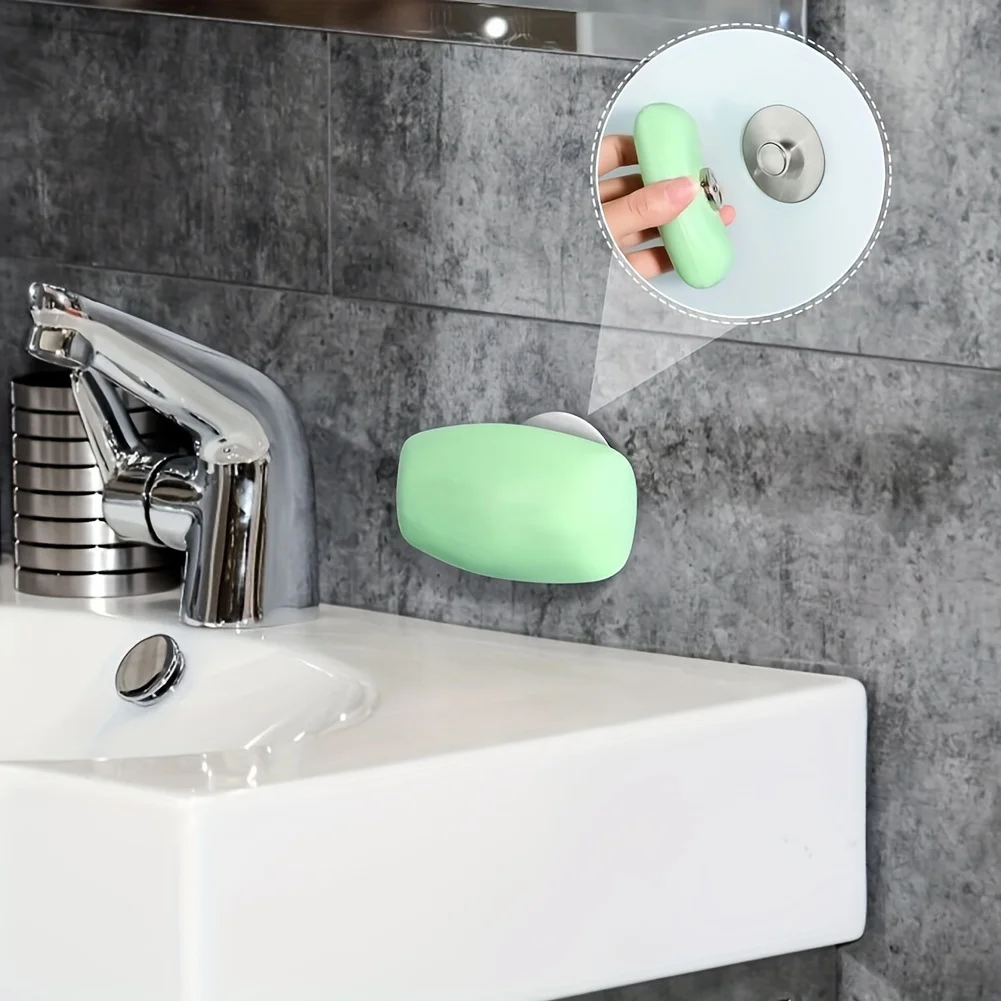 Bathroom soap holder, non perforated soap holder, drain magnetic 304 stainless steel soap holder 4