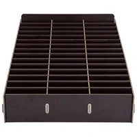 Mobile Phone Storage Box Wood Stand Desk Organizer Cell Holder Classroom Telephone Maple Staff Locker 2