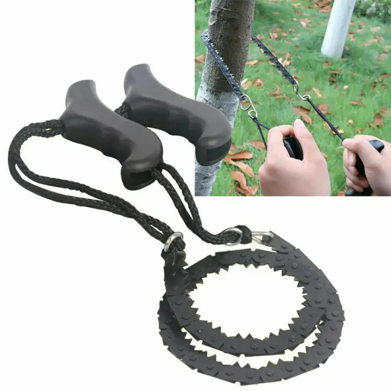 Woodworking Pocket Hand Chainsaw Heavy Duty Manganese Survival Outdoor