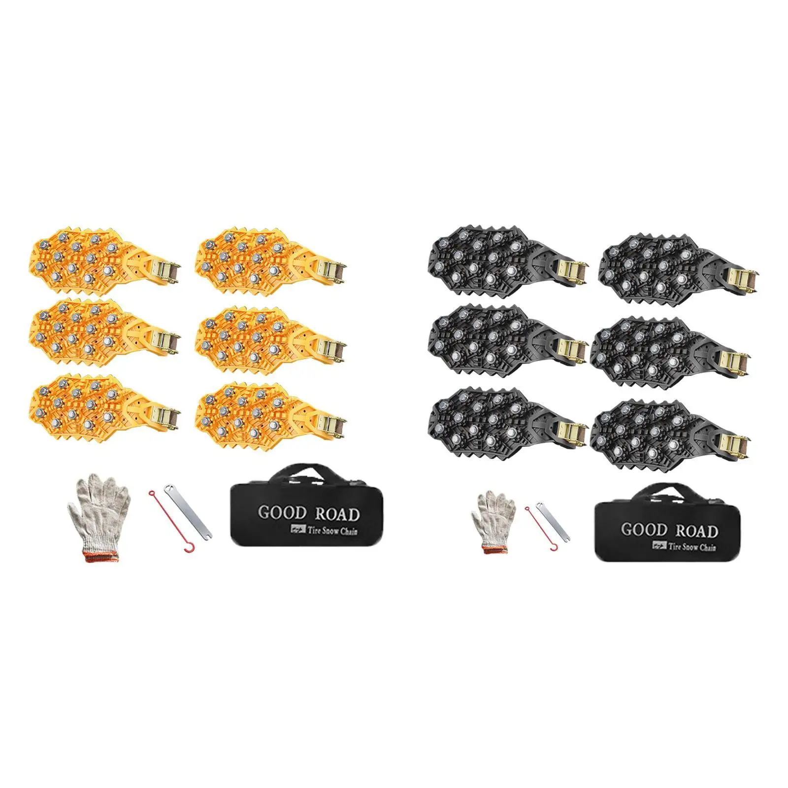 6x Snow Chains Trucks Mud Chain Sedans Outdoor Sports Anti Slip Tire Chains