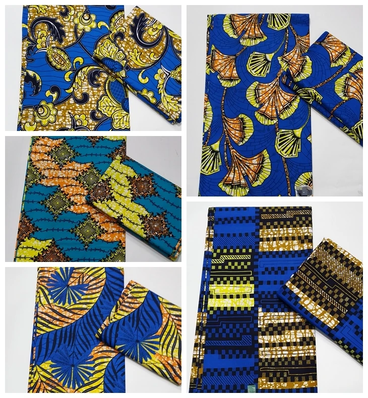 

2023 High Quality Guaranteed Veritable African Print Real Wax Fabric Ankara Style Design 100% Cotton Pagne For Sew Party Dress