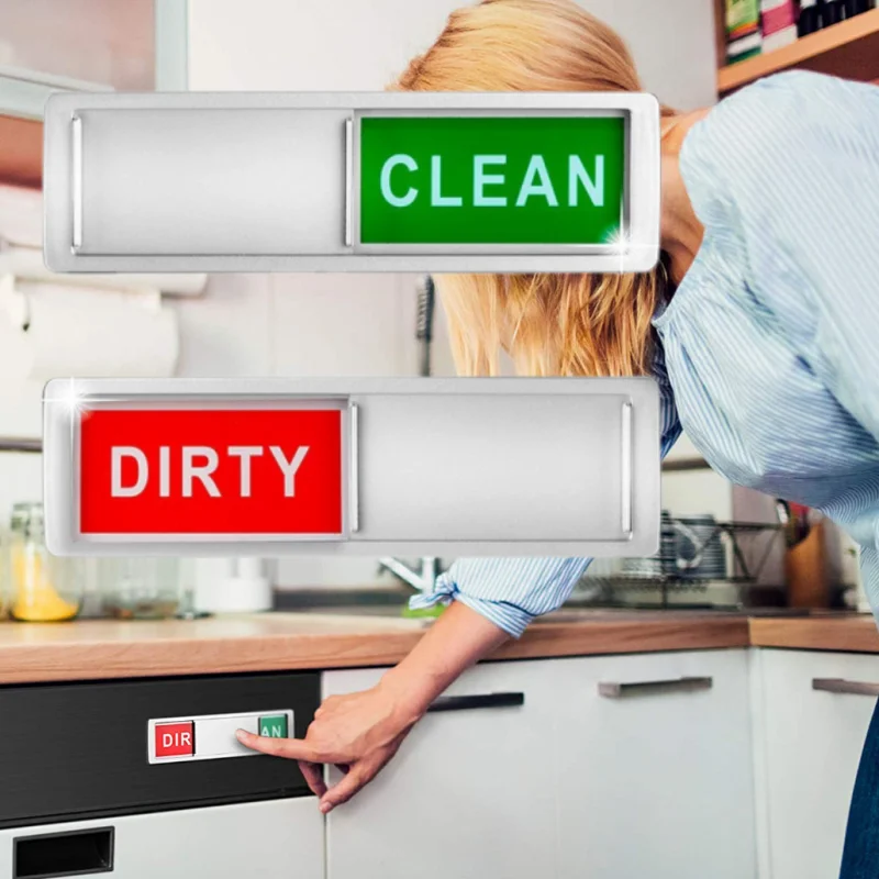 

Магнит для мытья в посудомоечной машине, чистящие наконечники для чистки комнаты, не царапающий сильный магнит, 2 двусторонние грязные таблички для украшения дома