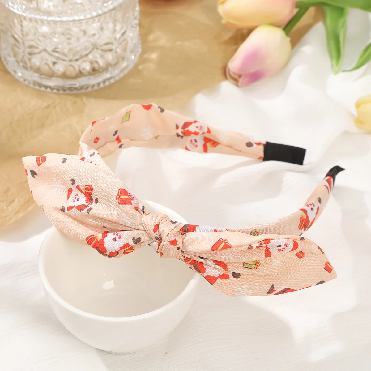 Christmas Bow Headband Green Festival Hair Hoops Hairbands For Women Cute Headabnds Head Hoop Fashion Hair Accessories Gift