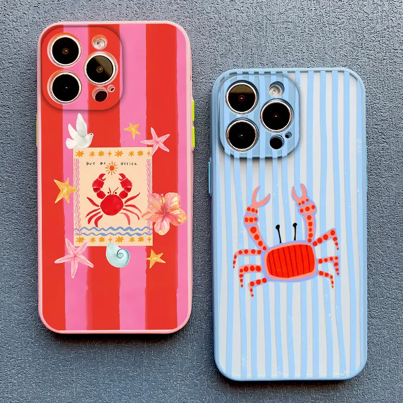 Stripe Marine Organisms Shockproof Phone Case - Durable Hard Cover s