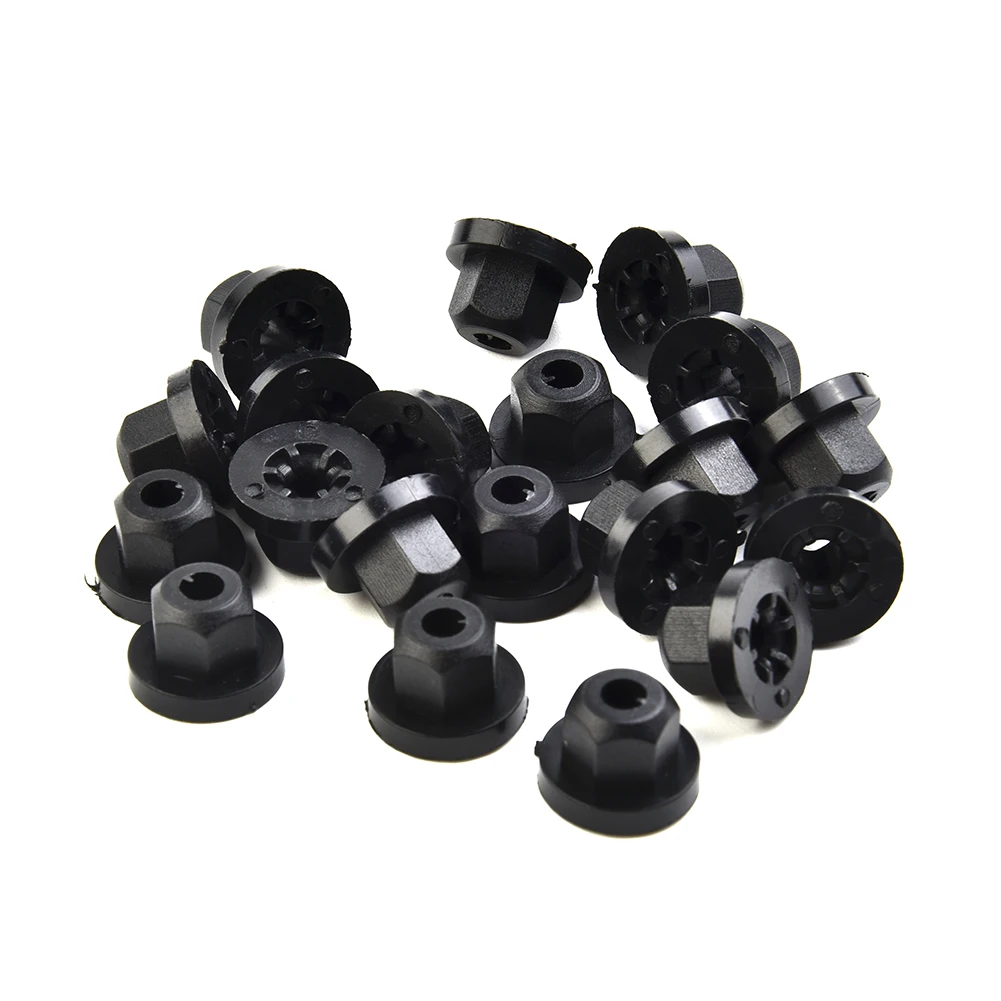 

20pcs Car Plastic Nut With Ring Fit For -BMW E36 E39 E46 E60 E61 E65 E90 E91 X3 Car Interior Replacement Accessories