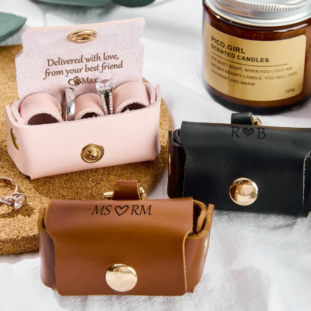 Title 5, Wedding Ring Bearer Pouch For Dog Collar Leathe...