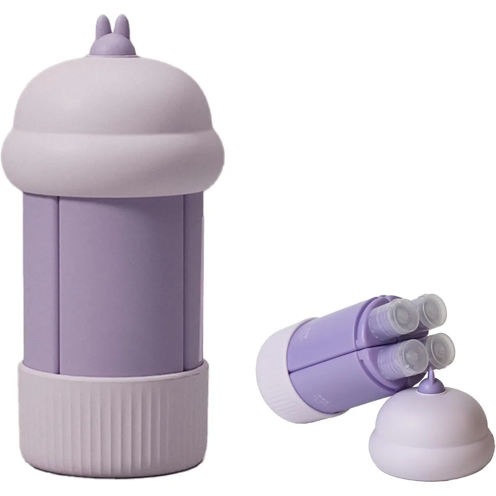 Travel-Sized Leak-Proof Squeezable Bottles - Set of 4 (60ml Each)