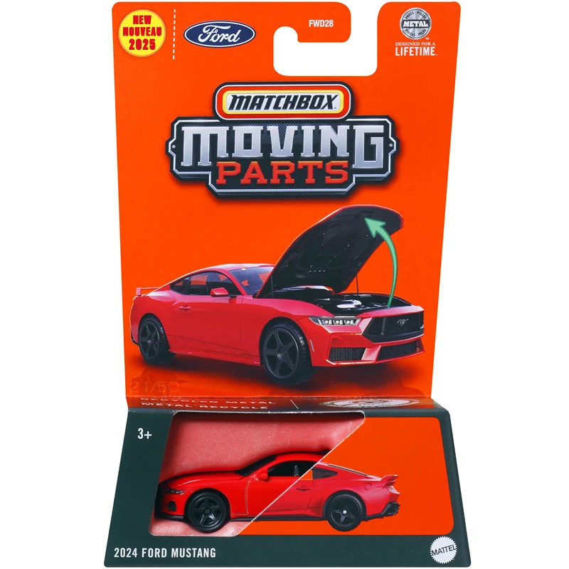 Matchbox Moving Parts Jeep Grand Cherokee Alfa Romeo Stelvio Porsche Taycan Ford Mustang 1/64 Diecast Model Car Toy FWD28 25A B 3