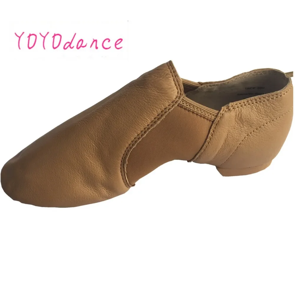 Coupons Women's Slip on Sneakers Genuine Leather Dancing Shoe for Men Adult Kids Girls Black sports Boots Jazz Dance Shoes 5
