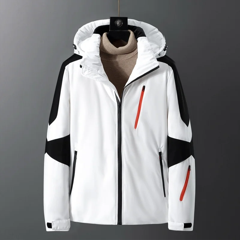

Men's Down Jacket Puffer Winter Parkas Jacket Brand White Duck Parkas Thick Warm Hooded Windbreaker Designer Men Black Coat Male