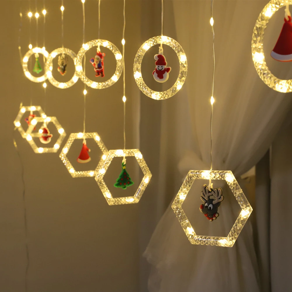 

LED Fairy String Lights USB Operated Wedding Christmas Outdoor Room Garland Decoration Curtain Lights Christmas Decor