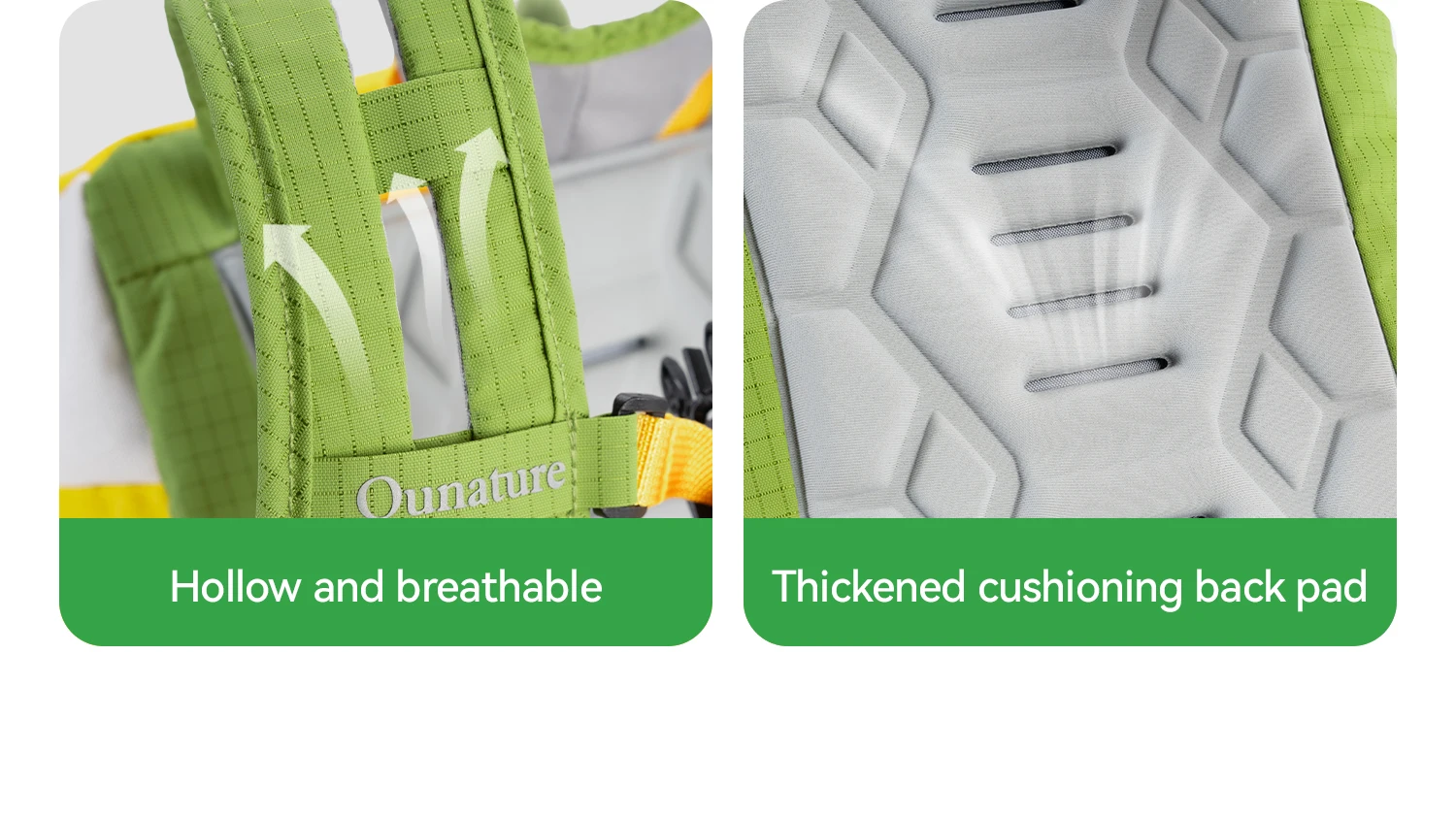 kids backpack back panel