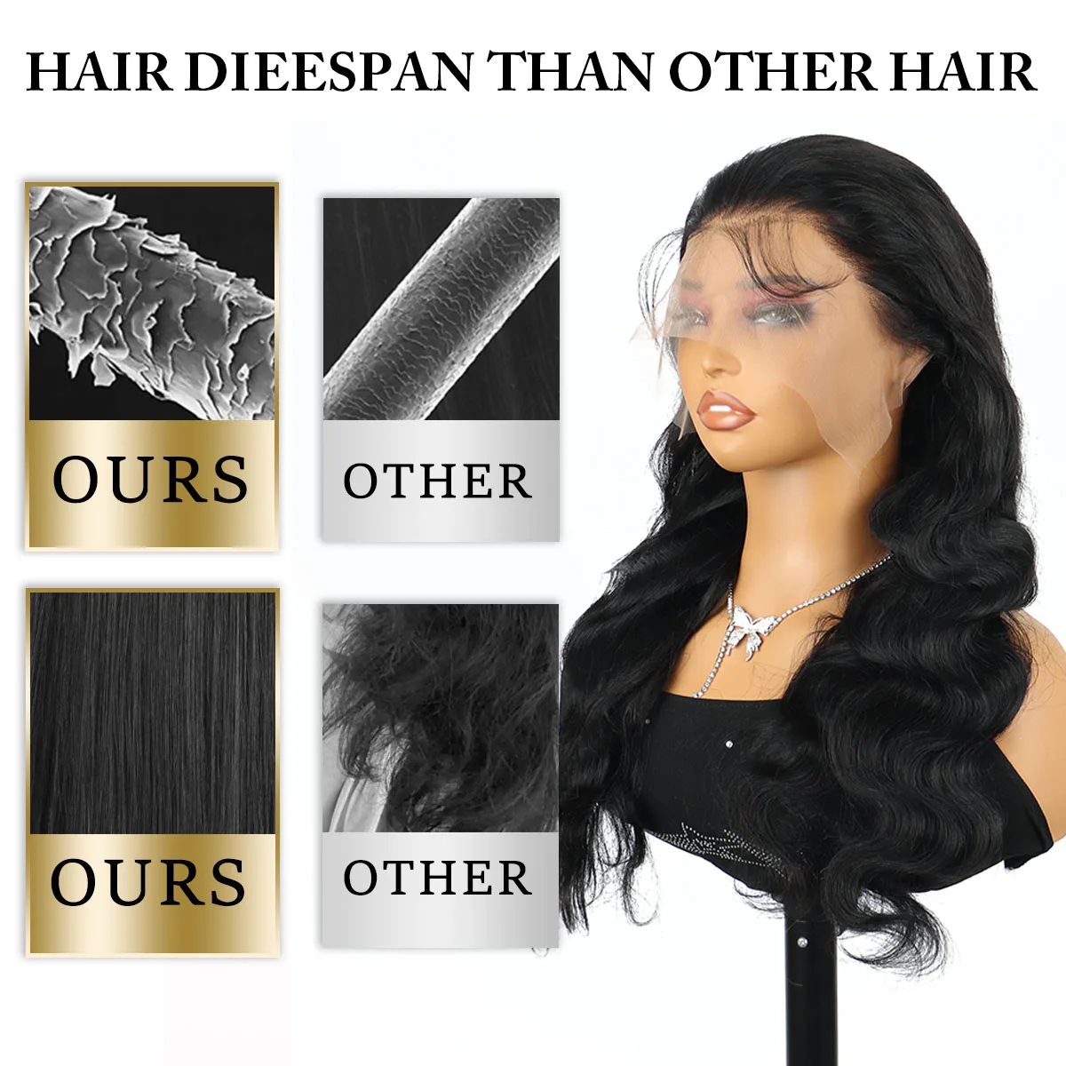 40 42 Inch Real Raw Body Wave Human Hair Wigs HD Lace Front Wig Black Pre Plucked 13x6 Wet And Wavy Lace Frontal Wig Human Hair 4