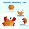 Plush Dog Toy Crab shark seahorse Bite Resistant Squeaky Toys Corduroy Dog Toys for  Dogs Puppy Pets Training Accessories 4