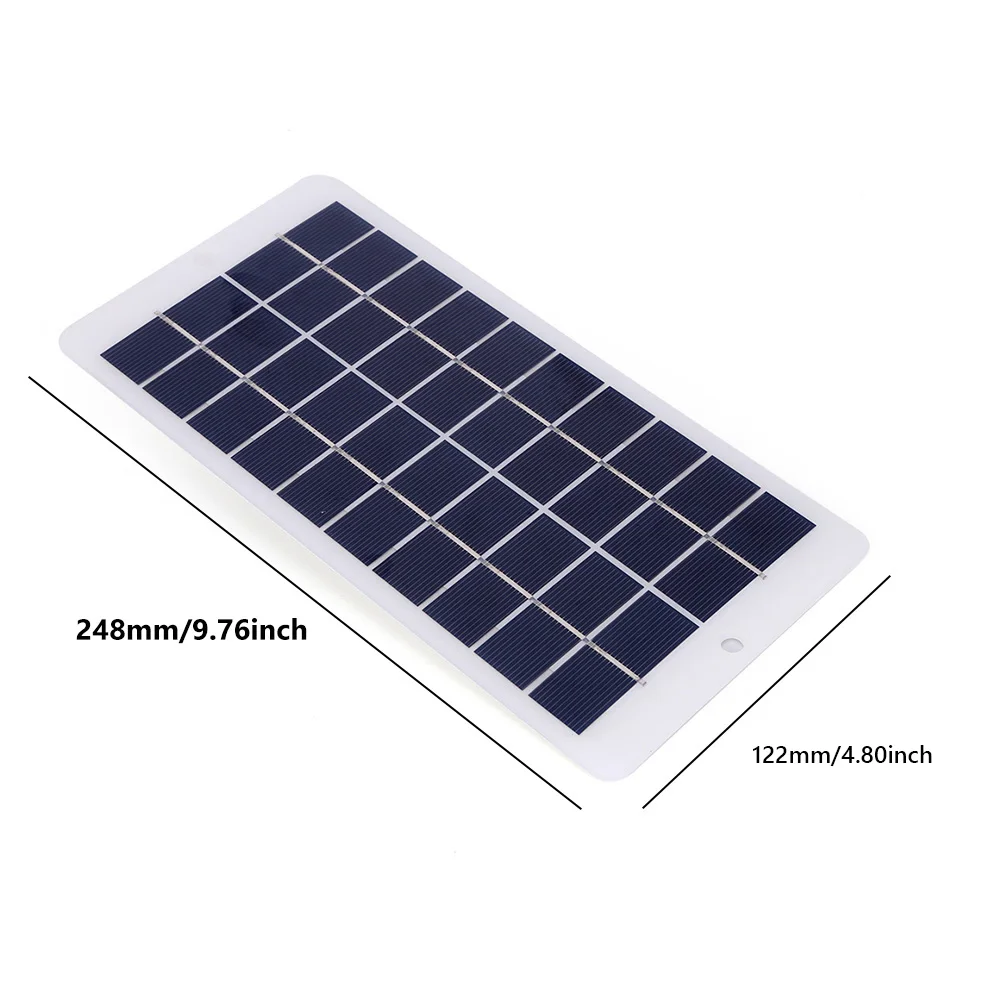 USB Battery Charger Solar Panel 10W 5V Waterproof 900MA Solar Panel Output Lightweight Scratchproof for Tourism Camping Hiking