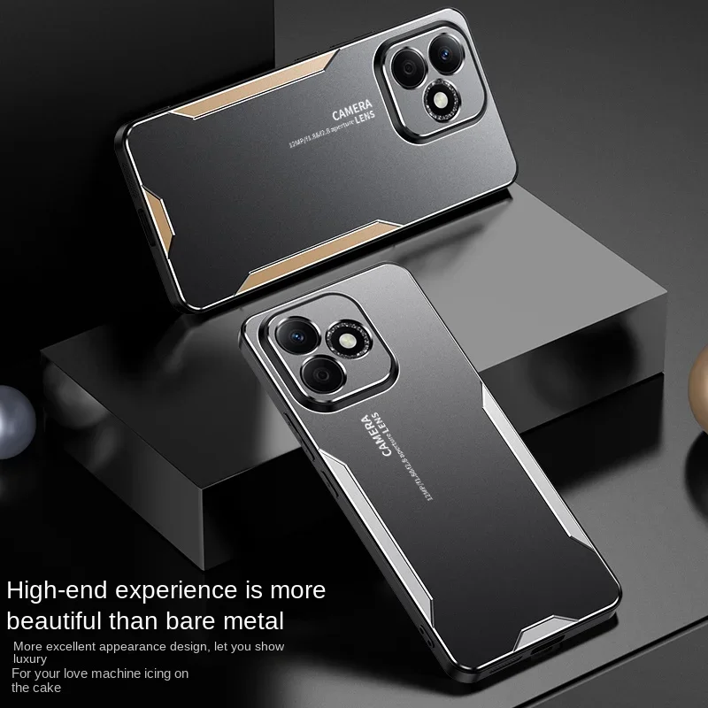 Enhanced Aluminum Alloy Shockproof Matte Silicone Phone Case, Lightweight and Durable