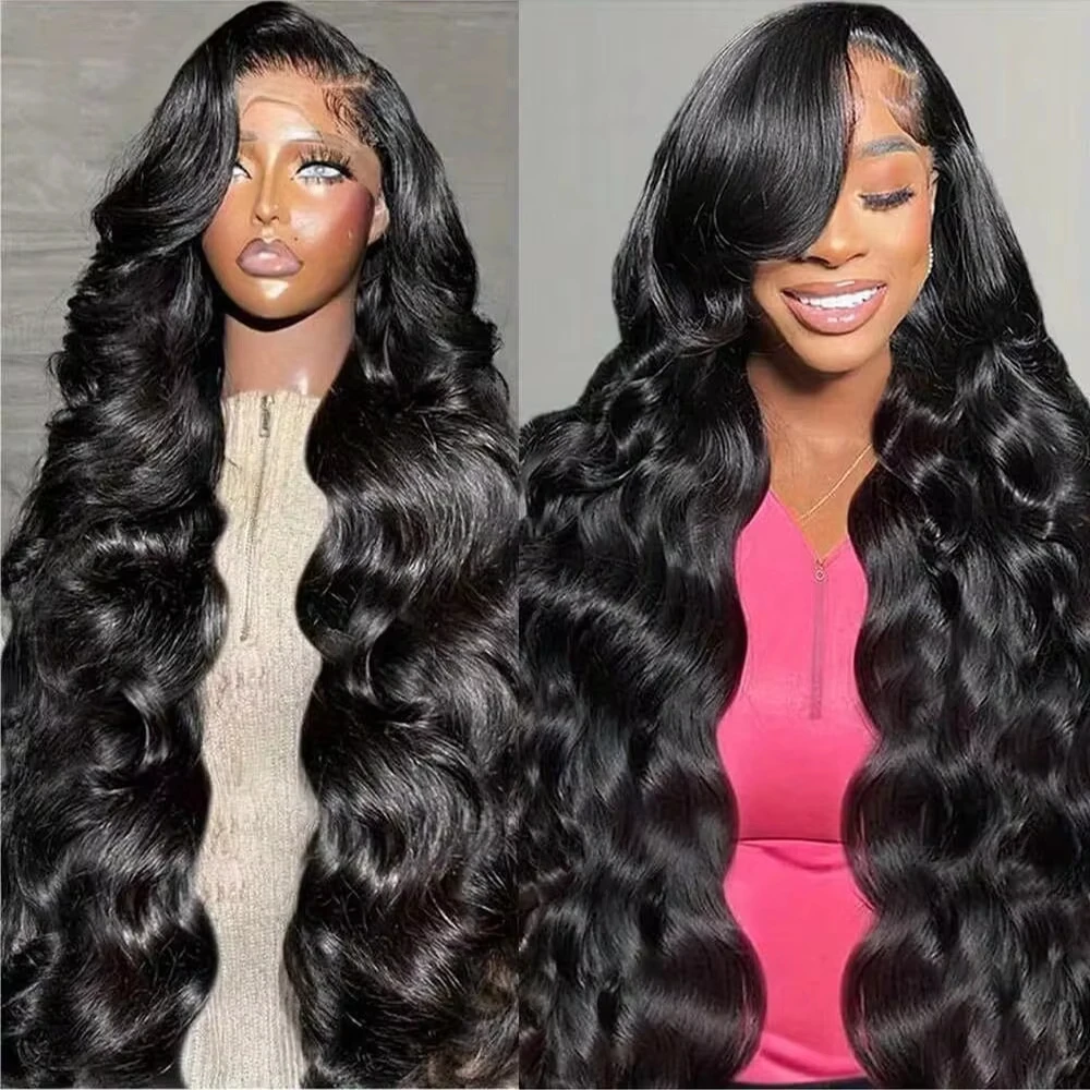 40 42 Inch 13x4 13x6 HD Transparent Body Wave Lace Frontal Wigs For Women 250 Density Preplucked 5x5 Closure Lace Wig Human Hair 5