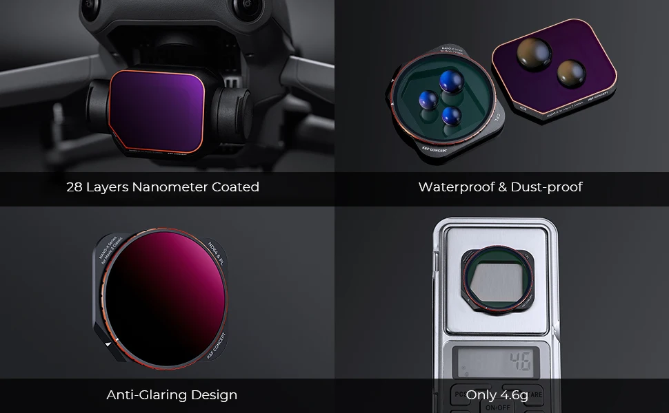 K&F Concept Filter for DJI Mavic 3 Classic, 28 Layers Nanometer Coated Waterproof & Dust-proof Anti-Glaring